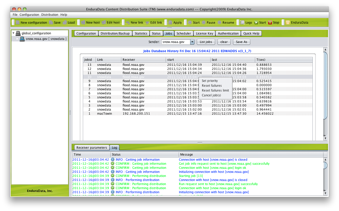data replication and file synchronization job management