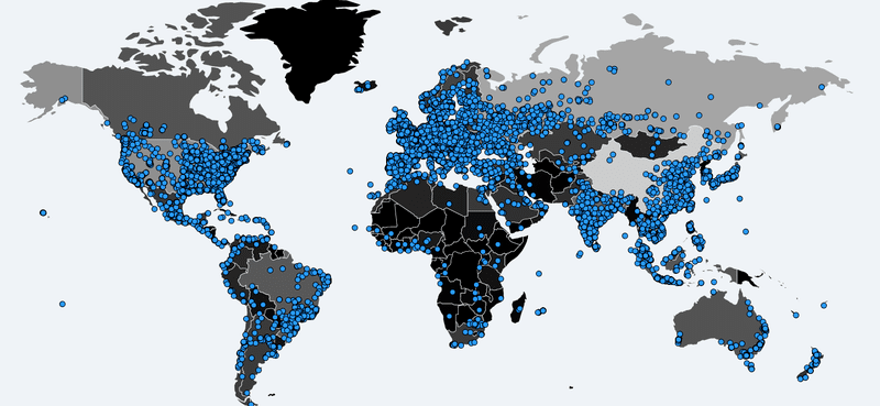 Ransomeware attack map: source npr.org